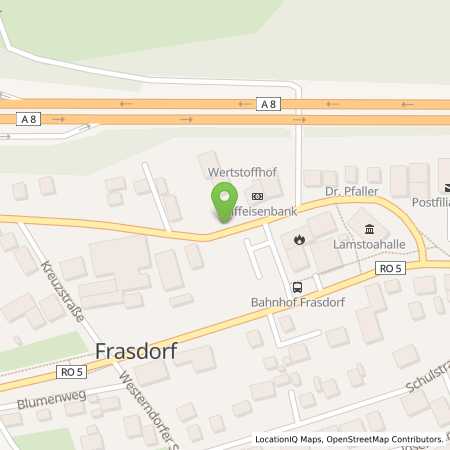 Standortübersicht der Strom (Elektro) Tankstelle: Gemeinde Frasdorf, Gesellschaft des öffentlichen Rechts in 83112, Frasdorf