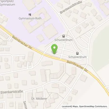 Standortübersicht der Tankstelle Stadtwerke Roth in 91154 Roth