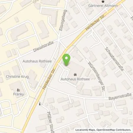 Standortübersicht der Tankstelle Autohaus Rothsee GmbH in 91161 Hilpoltstein