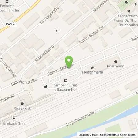 Standortübersicht der Tankstelle In(n) Energie GmbH in 84359 Simbach am Inn