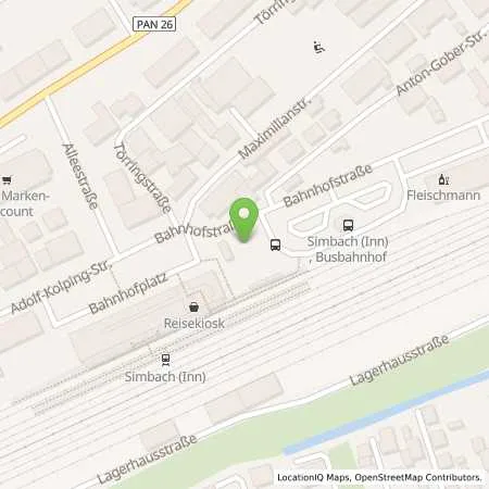 Standortübersicht der Tankstelle In(n) Energie GmbH in 84359 Simbach am Inn