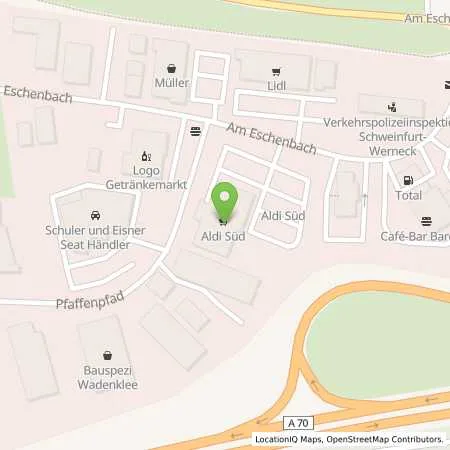 Standortübersicht der Tankstelle ALDI SÜD in 97440 Werneck