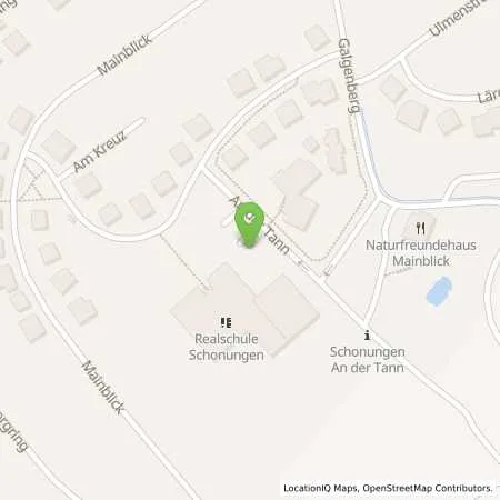 Standortübersicht der Tankstelle ÜZ Mainfranken eG in 97453 Schonungen