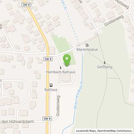 Standortübersicht der Strom (Elektro) Tankstelle: Gemeinde Dittelbrunn in 97456, Dittelbrunn