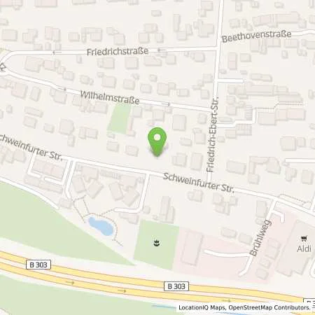 Standortübersicht der Tankstelle Stadtwerke Schweinfurt GmbH in 97464 Niederwerrn