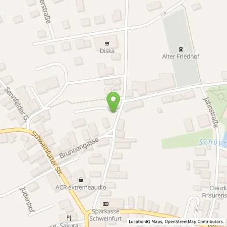 Standortübersicht der Tankstelle Elektrizitätsversorgung der Gemeinde Gochsheim in 97469 Gochsheim