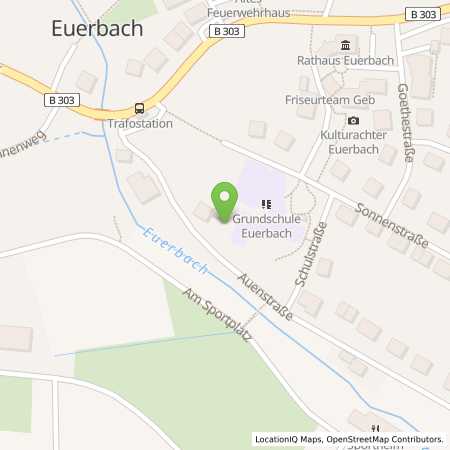 Standortübersicht der Strom (Elektro) Tankstelle: ÜZ Mainfranken eG in 97502, Euerbach