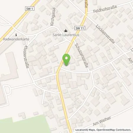 Standortübersicht der Tankstelle ÜZ Mainfranken eG in 97520 Röthlein