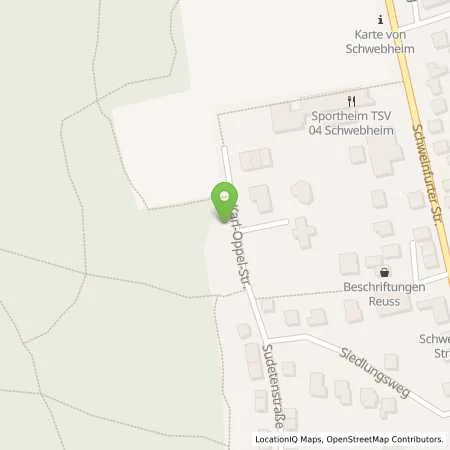 Standortübersicht der Tankstelle ÜZ Mainfranken eG in 97525 Schwebheim