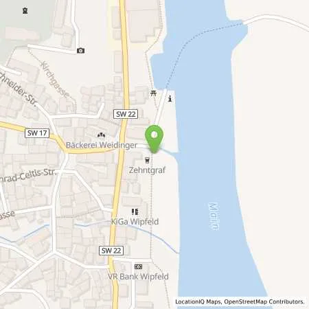 Standortübersicht der Tankstelle ÜZ Mainfranken eG in 97537 Wipfeld