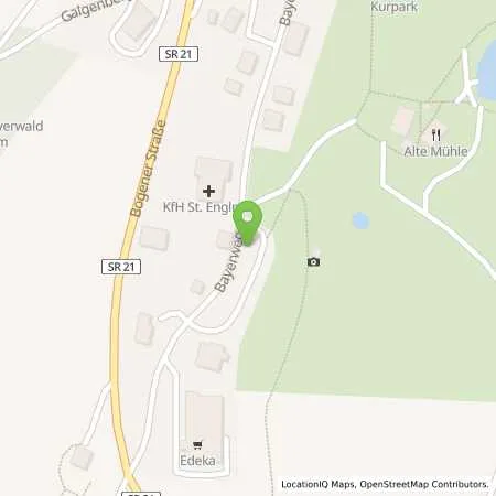 Standortübersicht der Tankstelle Stadtwerke Bogen GmbH in 94379 Sankt Englmar