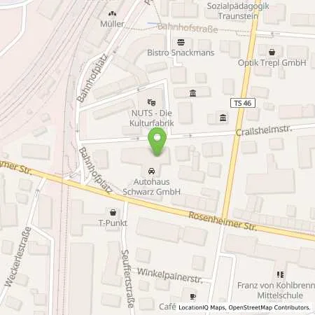 Standortübersicht der Tankstelle Schwarz GmbH in 83278 Traunstein