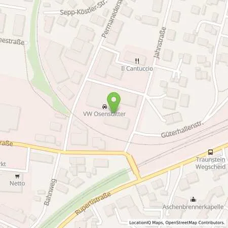 Standortübersicht der Tankstelle Osenstätter Kraftfahrzeuge GmbH in 83278 Traunstein