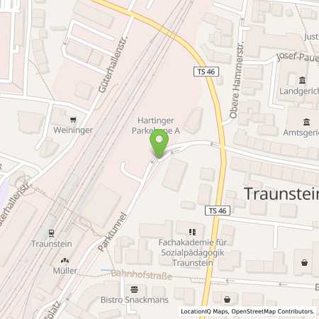 Standortübersicht der Strom (Elektro) Tankstelle: Stadtwerke Traunstein & Co. KG in 83278, Traunstein