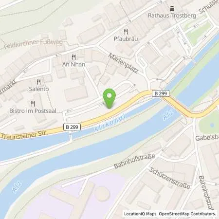 Standortübersicht der Tankstelle Stadtwerke Trostberg Stromversorgung GmbH in 83308 Trostberg