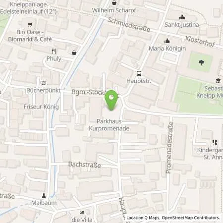 Standortübersicht der Tankstelle Stadtwerke Bad Wörishofen (KdöR) in 86825 Bad Wörishofen