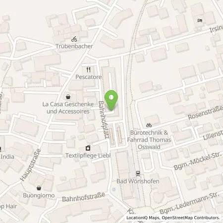 Standortübersicht der Tankstelle Stadtwerke Bad Wörishofen Eigenbetrieb in 86825 Bad Wörishofen