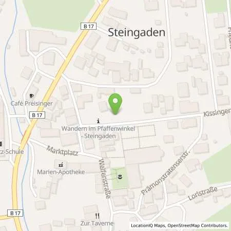 Standortübersicht der Tankstelle Lechwerke AG in 86989 Steingaden