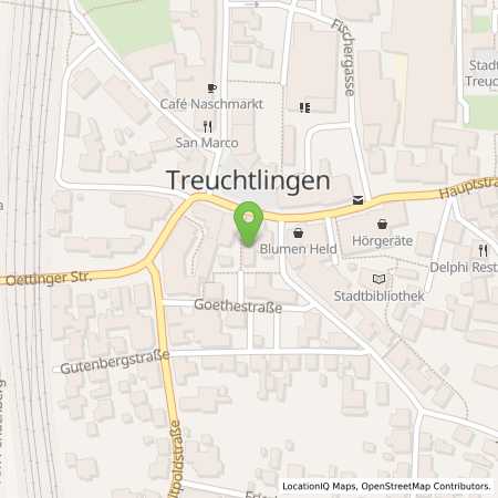 Standortübersicht der Strom (Elektro) Tankstelle: Stadtwerke Treuchtlingen (Eigenbetrieb der Stadt Treuchtlingen) in 91757, Treuchtlingen