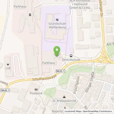 Standortübersicht der Tankstelle Stadtwerke Weißenburg GmbH in 91781 Weißenburg i. Bay.