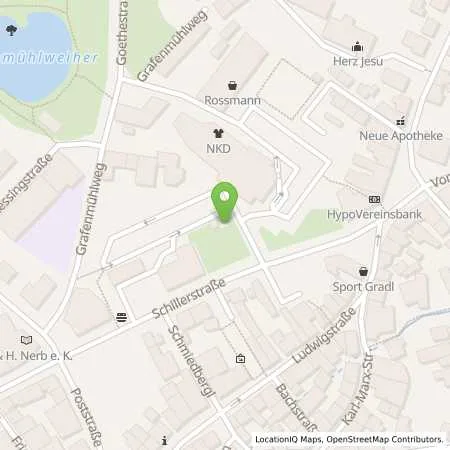 Standortübersicht der Tankstelle Energieversorgung Selb-Marktredwitz GmbH in 95100 Selb