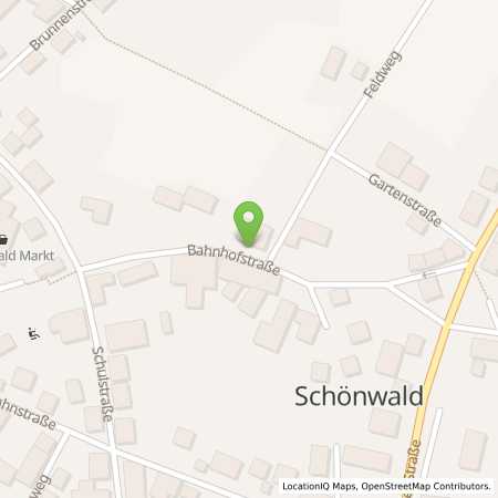 Standortübersicht der Strom (Elektro) Tankstelle: Energieversorgung Selb-Marktredwitz GmbH in 95173, Schnwald