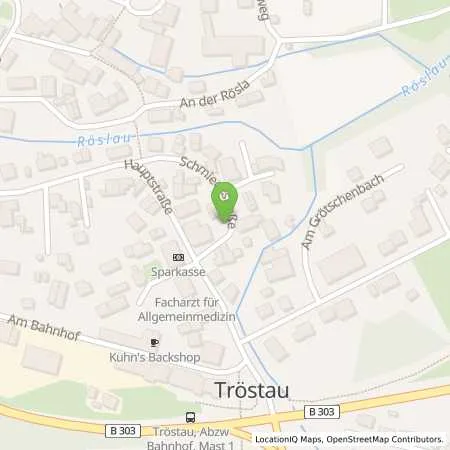 Standortübersicht der Tankstelle SWW Wunsiedel GmbH in 95709 Tröstau