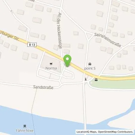 Standortübersicht der Tankstelle Überlandwerk Schäftersheim GmbH & Co. KG in 97199 Ochsenfurt