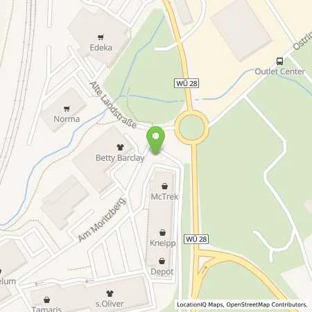 Standortübersicht der Tankstelle WVV in 97228 Rottendorf