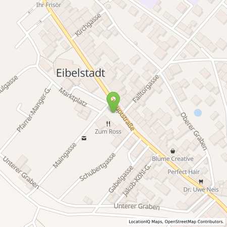 Standortübersicht der Strom (Elektro) Tankstelle: N-ERGIE Aktiengesellschaft in 97246, Eibelstadt