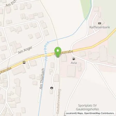 Standortübersicht der Tankstelle Überlandwerk Schäftersheim GmbH & Co. KG in 97253 Gaukönigshofen