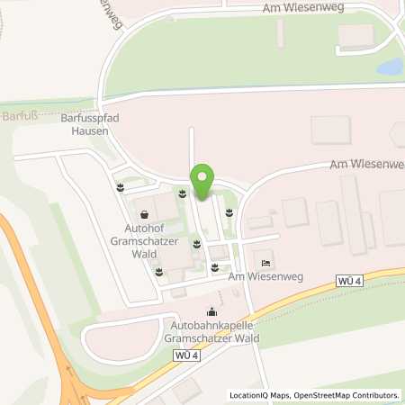 Standortübersicht der Strom (Elektro) Tankstelle: ÜZ Mainfranken eG in 97262, Hausen