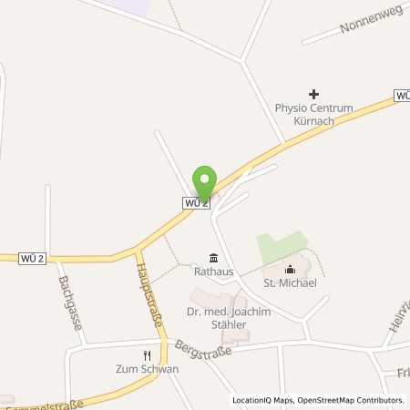 Standortübersicht der Strom (Elektro) Tankstelle: N-ERGIE Aktiengesellschaft in 97273, Krnach