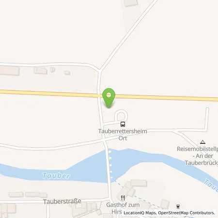 Standortübersicht der Tankstelle Müller - Mühle GmbH & Co. KG Elektrizitätswerk Tauberrettersheim in 97285 Tauberrettersheim