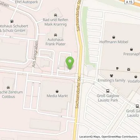 Standortübersicht der Tankstelle EnBW mobility+ AG und Co.KG in 03051 Cottbus