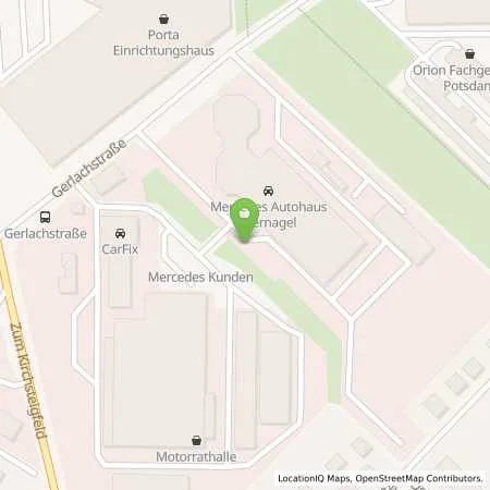 Standortübersicht der Tankstelle Autohaus Sternagel GmbH in 14480 Potsdam