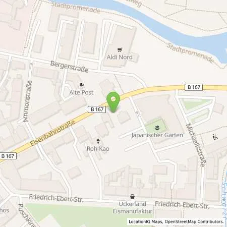 Standortübersicht der Tankstelle Barnimer Energiebeteiligungsgesellschaft mbH (BEBG) in 16225 Eberswalde