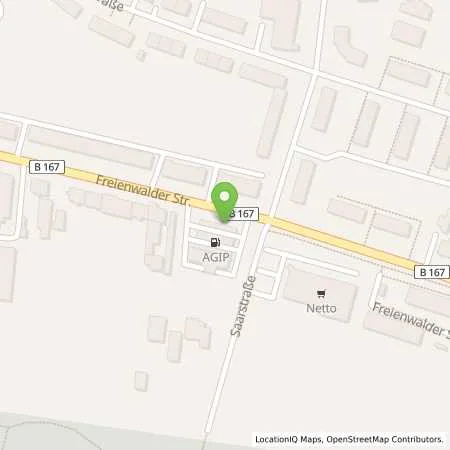 Standortübersicht der Tankstelle Q1 Energie AG in 16225 Eberswalde