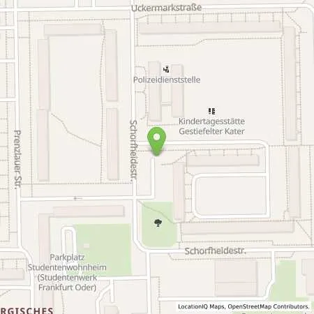 Standortübersicht der Tankstelle Barnimer Energiebeteiligungsgesellschaft mbH (BEBG) in 16227 Eberswalde