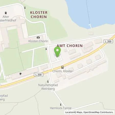 Standortübersicht der Tankstelle Barnimer Energiebeteiligungsgesellschaft mbH (BEBG) in 16230 Chorin