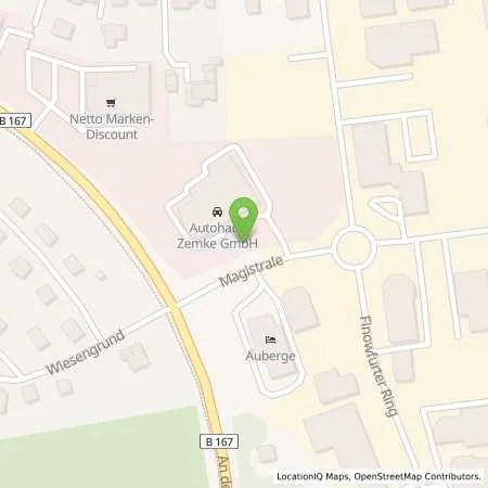 Standortübersicht der Tankstelle Zemke Autohaus Bernau GmbH in 16244 Schorfheide