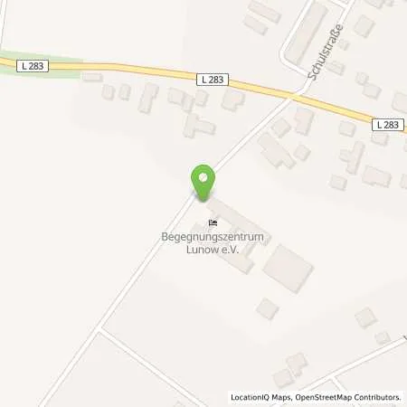 Standortübersicht der Tankstelle Barnimer Energiebeteiligungsgesellschaft mbH (BEBG) in 16248 Lunow