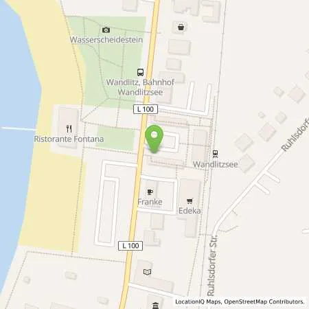 Standortübersicht der Tankstelle Barnimer Energiebeteiligungsgesellschaft mbH (BEBG) in 16348 Wandlitz