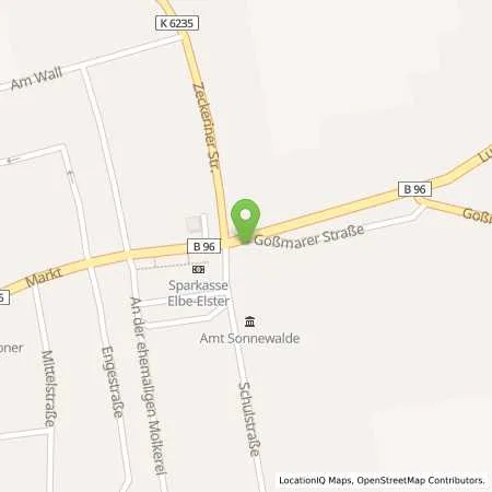 Standortübersicht der Tankstelle envia Mitteldeutsche Energie AG in 03249 Sonnewalde