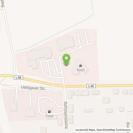 Standortübersicht der Tankstelle Autohaus Koch GmbH in 04895 Falkenberg/Elster