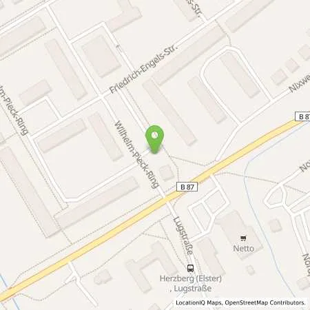 Standortübersicht der Tankstelle envia Mitteldeutsche Energie AG in 04916 Herzberg