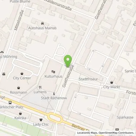 Standortübersicht der Tankstelle Rathenower Wärmeversorgung GmbH in 14712 Rathenow