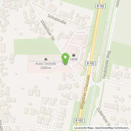 Standortübersicht der Tankstelle Auto-Technik Dähne GmbH in 14727 Premnitz (Mögelin)