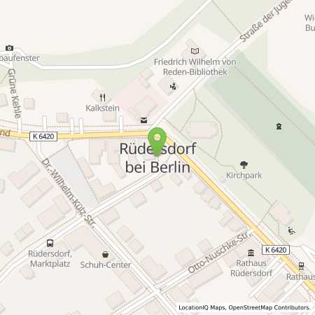Standortübersicht der Strom (Elektro) Tankstelle: Gemeinde Rüdersdorf bei Berlin in 15562, Rdersdorf bei Berlin