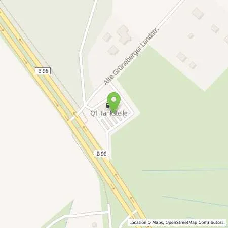 Standortübersicht der Tankstelle Q1 Energie AG in 16775 Löwenberger Land